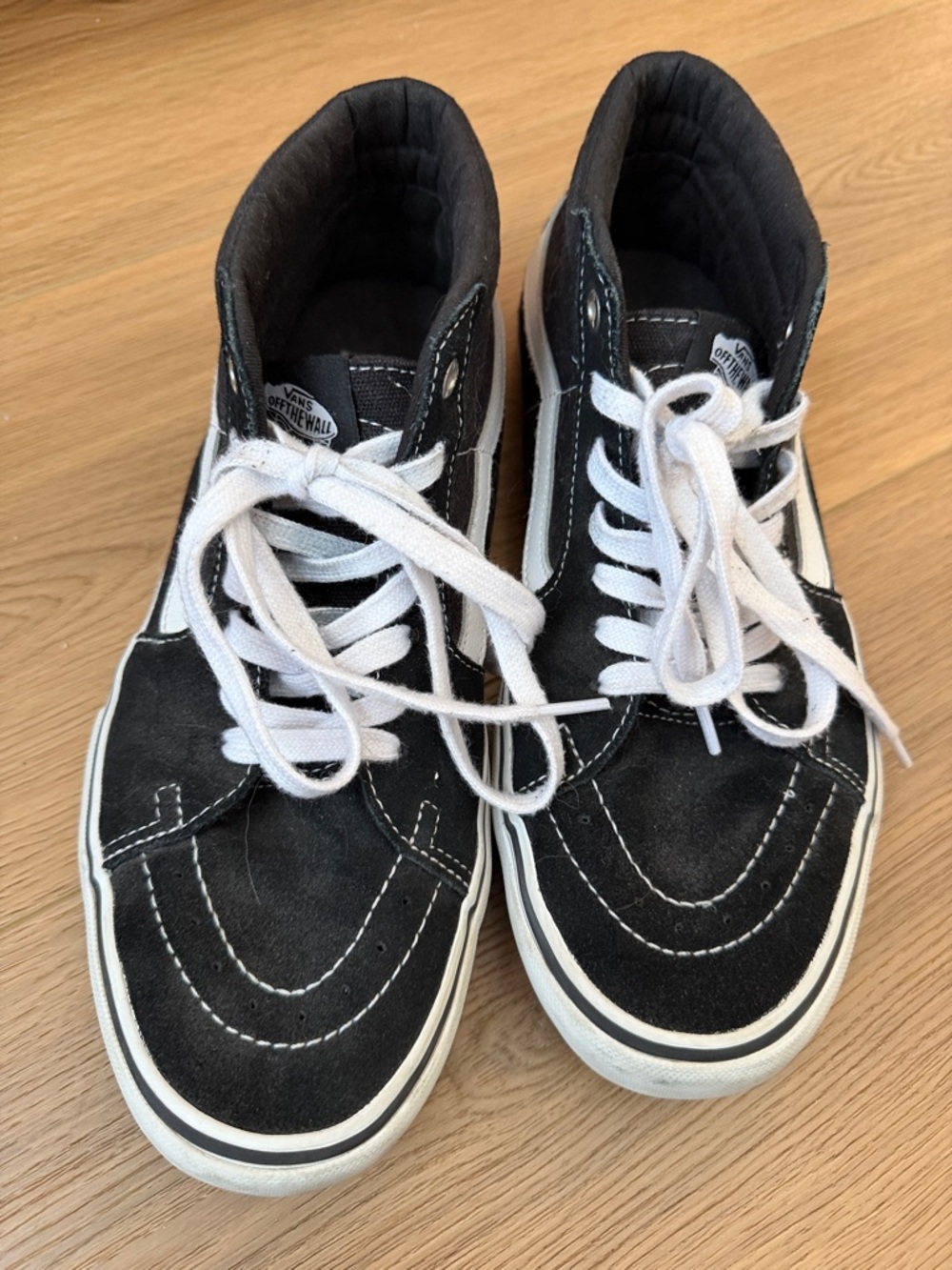 Vans Black & White Mid-Top Skate Sneakers